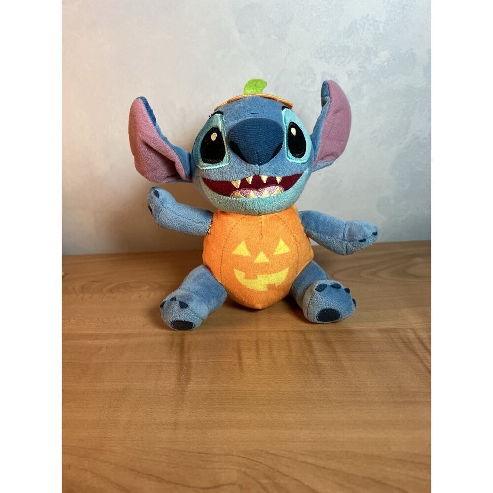 Disney Stitch Just Play Halloween Pumkin Jack-O-Lantern Stuffed Animal Plush